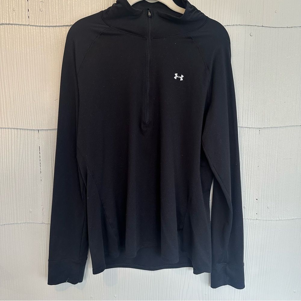 Under Armour Men’s XL Semi Fitted Quarter Zip 1/4 Zip Black Pullover Jacket